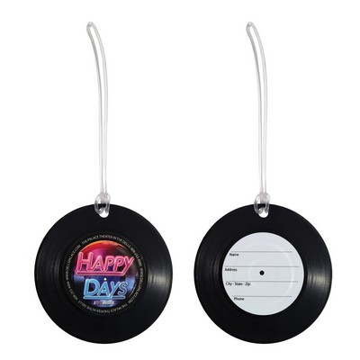 Mini Vinyl Record Luggage Tag W/ Vinyl Loop